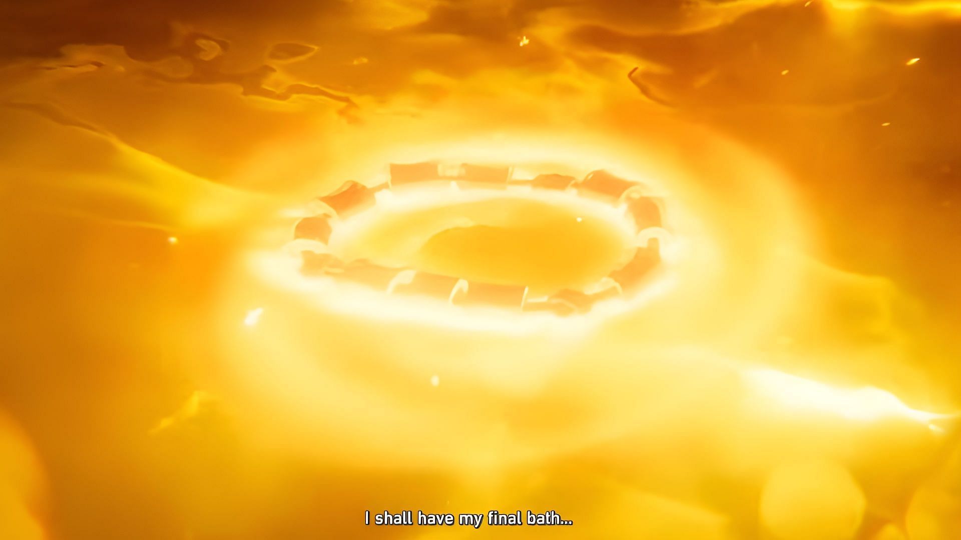 Her bracelet finally loses its divinity and drowns in the pool of gold (Image via HoYoverse)